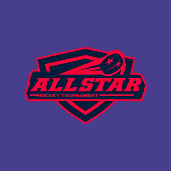 All Star Hockey Tournament logo template Thumbnail