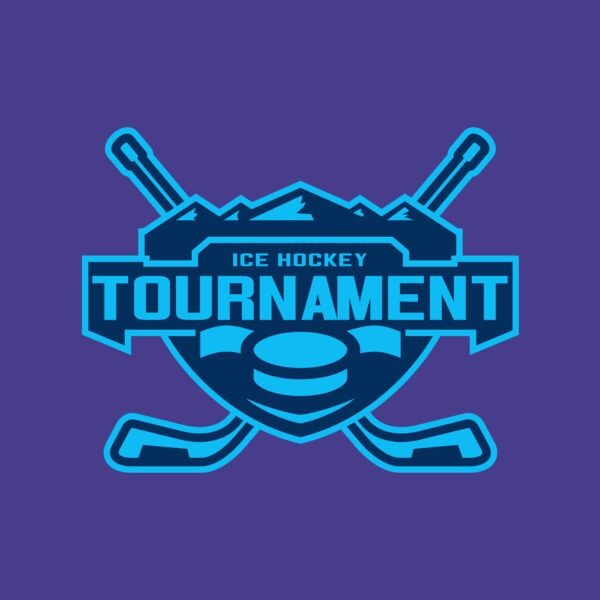 Tournament Ice Hockey logo template Thumbnail