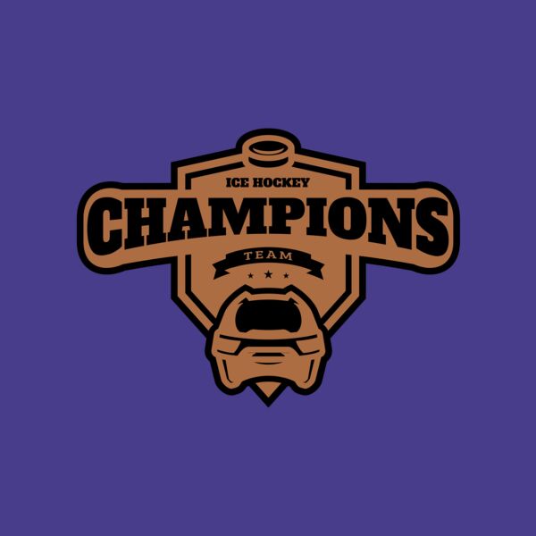 Champions Team Ice Hockey logo template Thumbnail