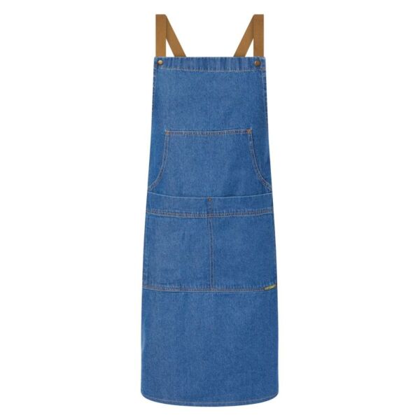 Denim Bib Apron With Pouch Thumbnail